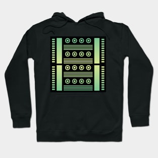 “Dimensional Information (1)” - V.6 Green - (Geometric Art) (Dimensions) - Doc Labs Hoodie